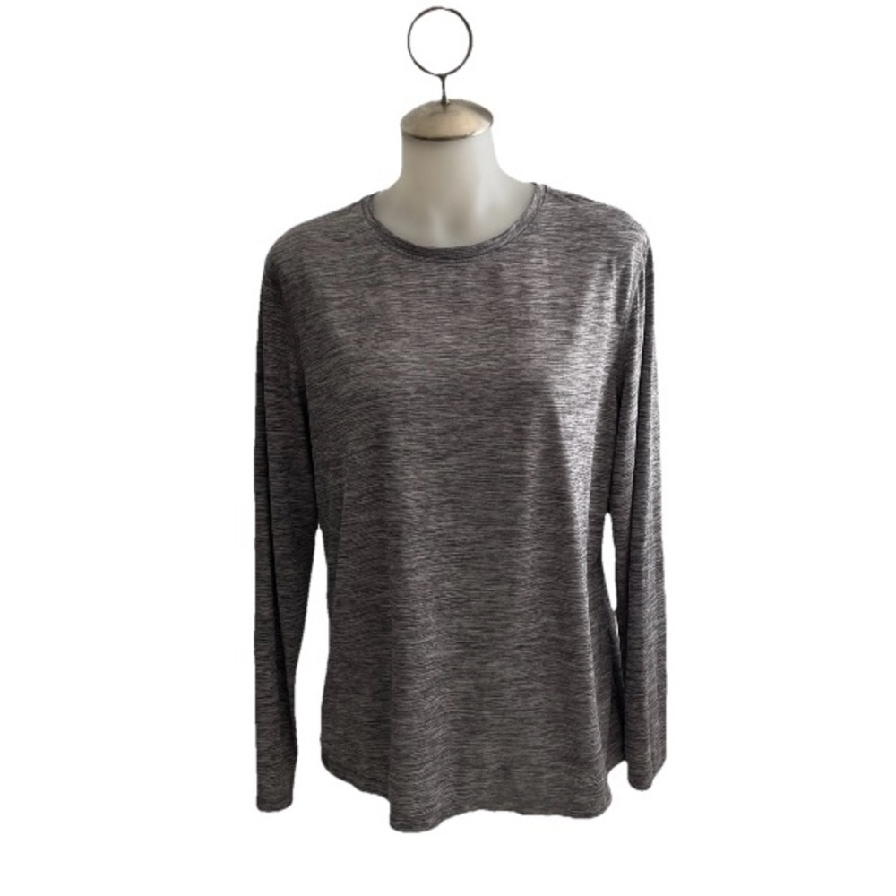 Athletic Works Silver Long Sleeve Relaxed Tee